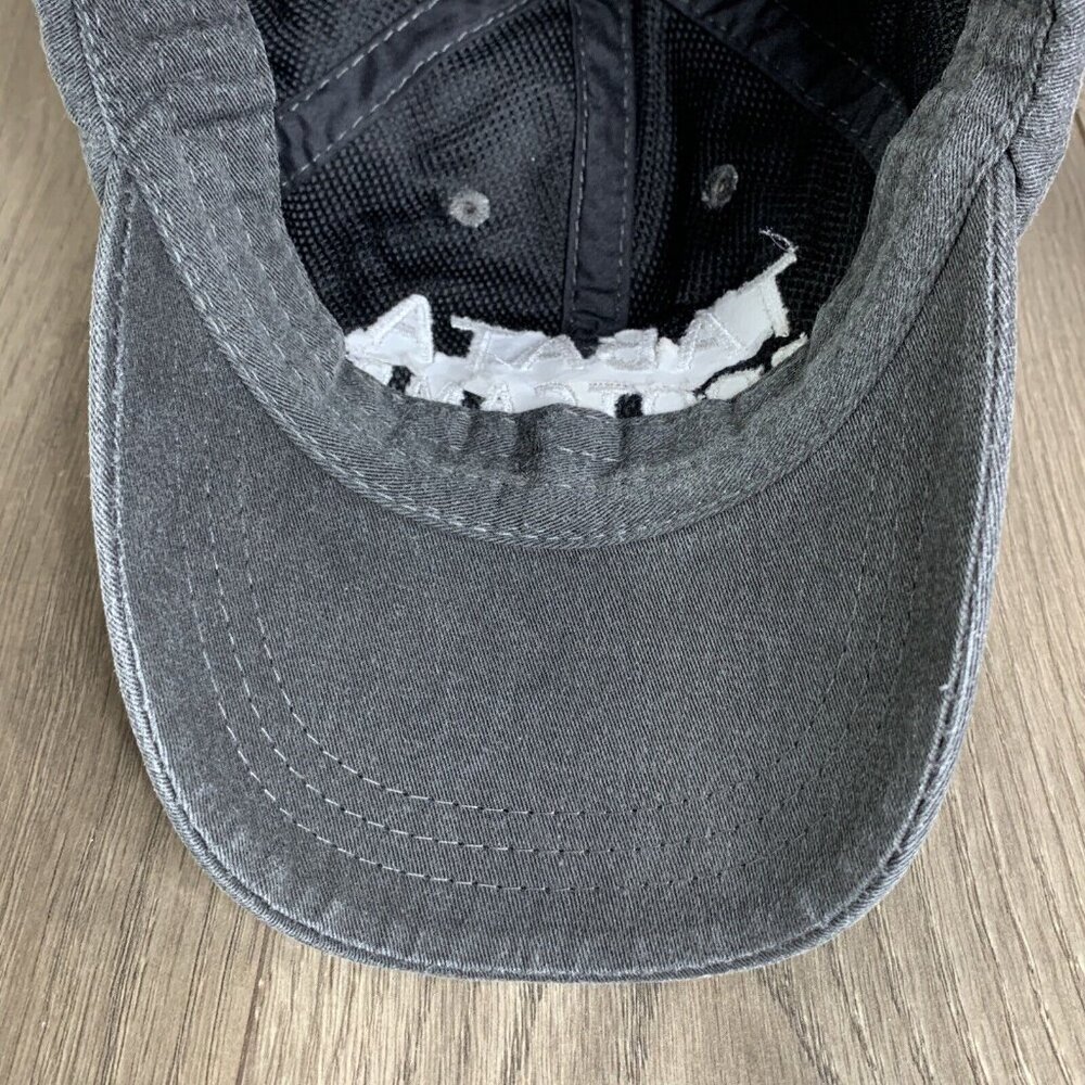 Tabata Boot Camp Grey Ball Cap Canvas Nylon Liner Leather Strap Slid Clamp Close - Picture 11 of 11